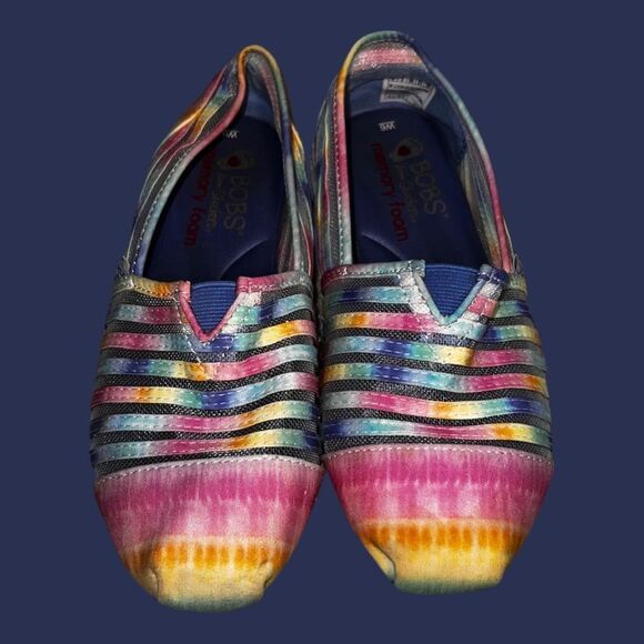 Skechers Bobs Plush Sunset Feels Memory Foam Rainbow Loafers Size 6 - Picture 2 of 7